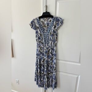 Lola Blue and White Floral Maxi Dress